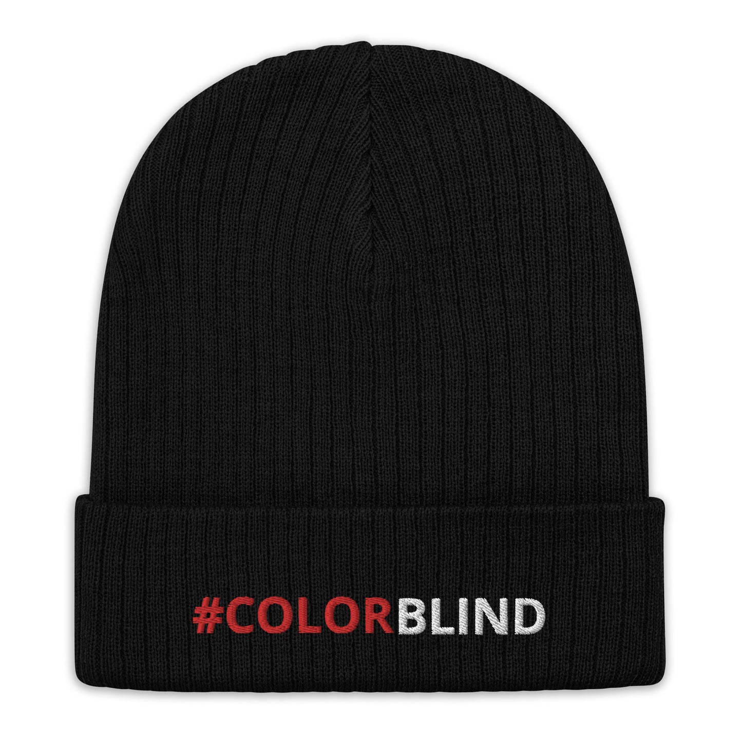 #COLORBLIND Ribbed knit beanie